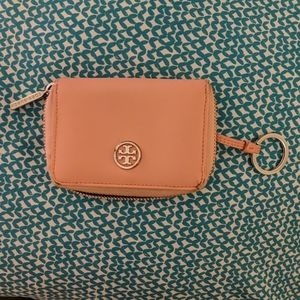 Rose Tory Burch Mini Zip Wallet